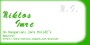 miklos imre business card